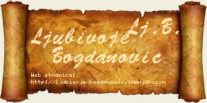 Ljubivoje Bogdanović vizit kartica